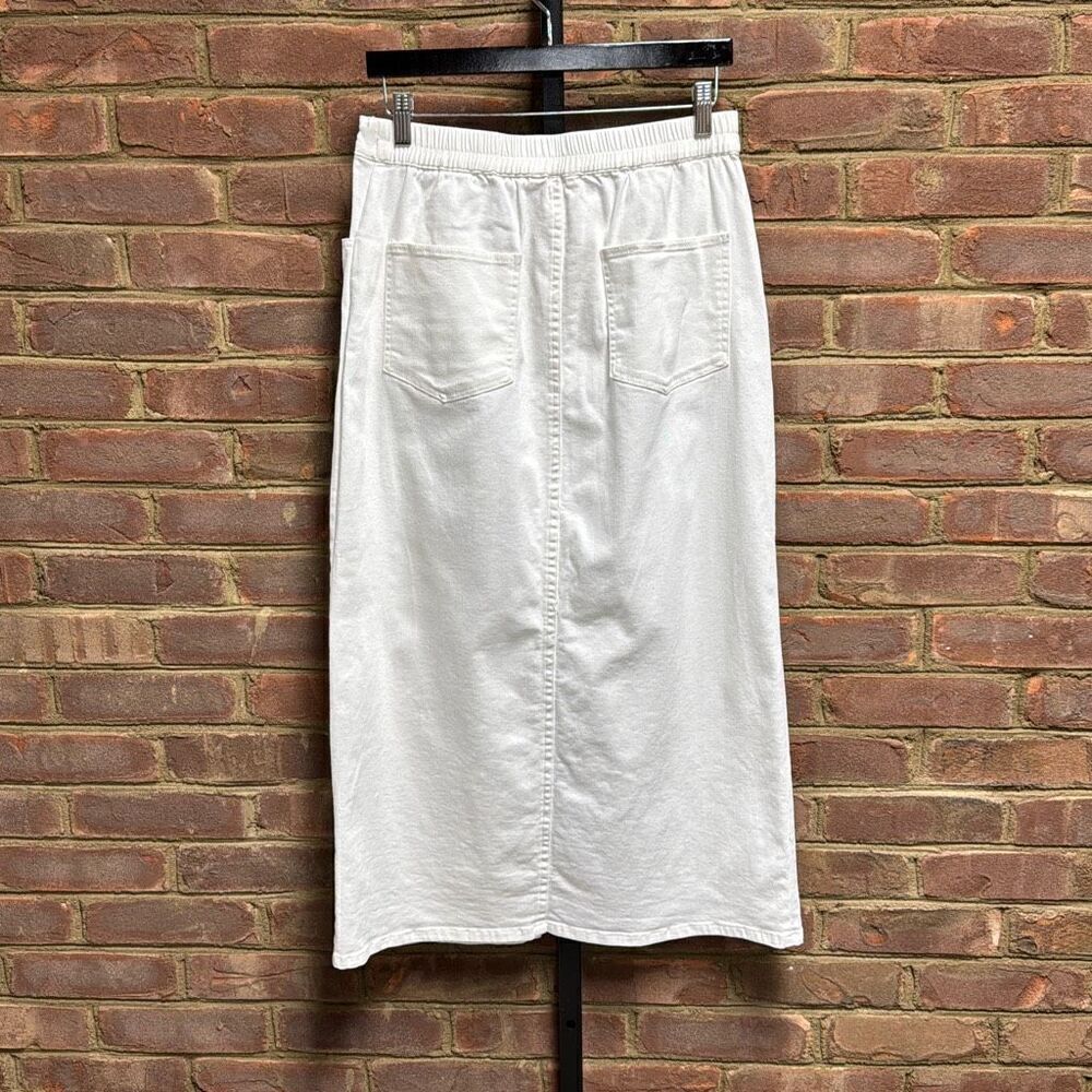 Skies Are Blue Women’s White Long Jean Skirt Size Medium - Picture 4 of 9